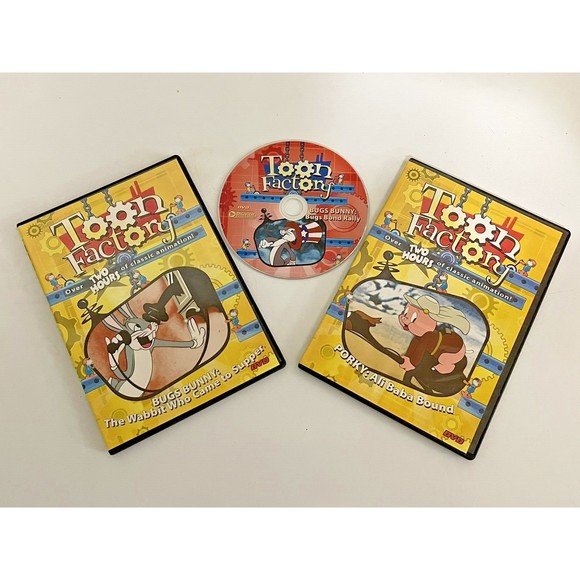 3 TOON FACTORY BUGS BUNNY PORKY PIG CLASSIC CARTOON DVD (GENTLY PREOWNED) - Picture 1 of 3
